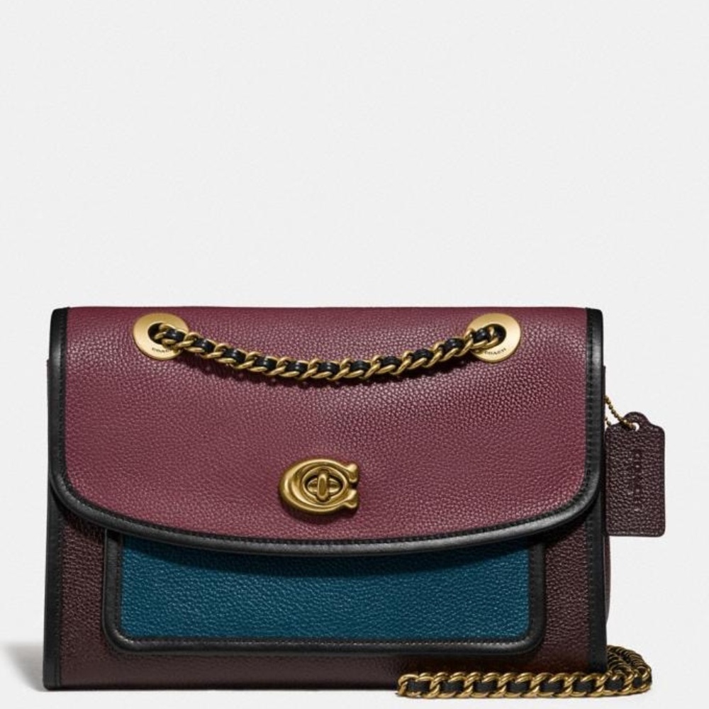 Coach Parker Colorblock Shoulder Bag Handbag NWT